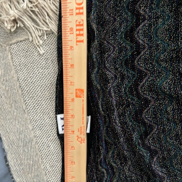 JM Collection Woman 1X Nylon Multicolor Metallic Long Sleeve Shirt Scoop Neck - Picture 8 of 11